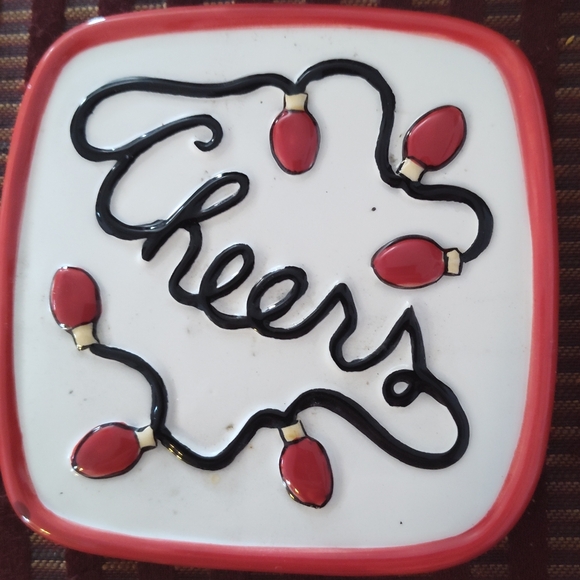 Fitz and Floyd cheers coasters set of four NWT - Picture 1 of 3